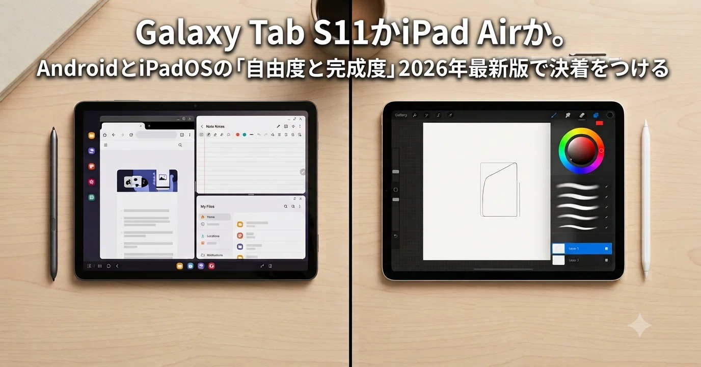 Galaxy Tab S11かiPad Airか。AndroidとiPadOSの「自由度と完成度