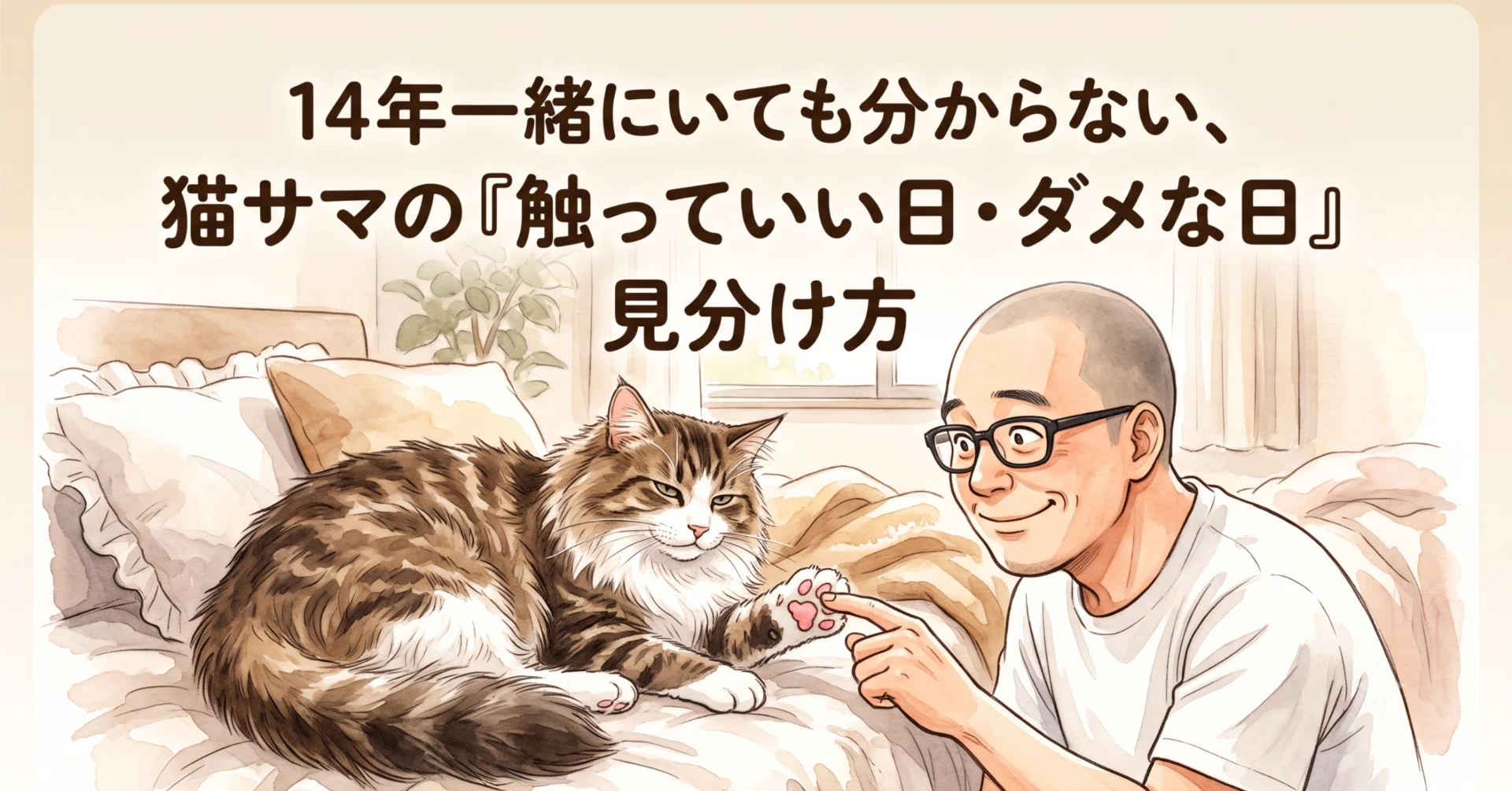 14年一緒にいても分からない、猫サマの「触っていい日・ダメな日」の