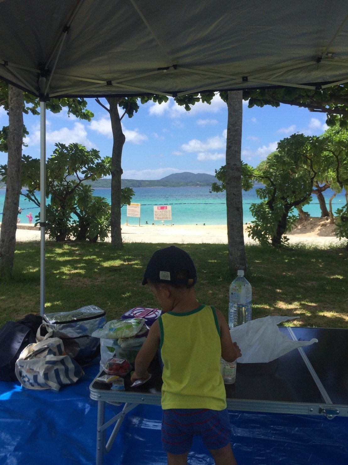 今週雨が多くて晴れの日の海の写真で Naomi Note