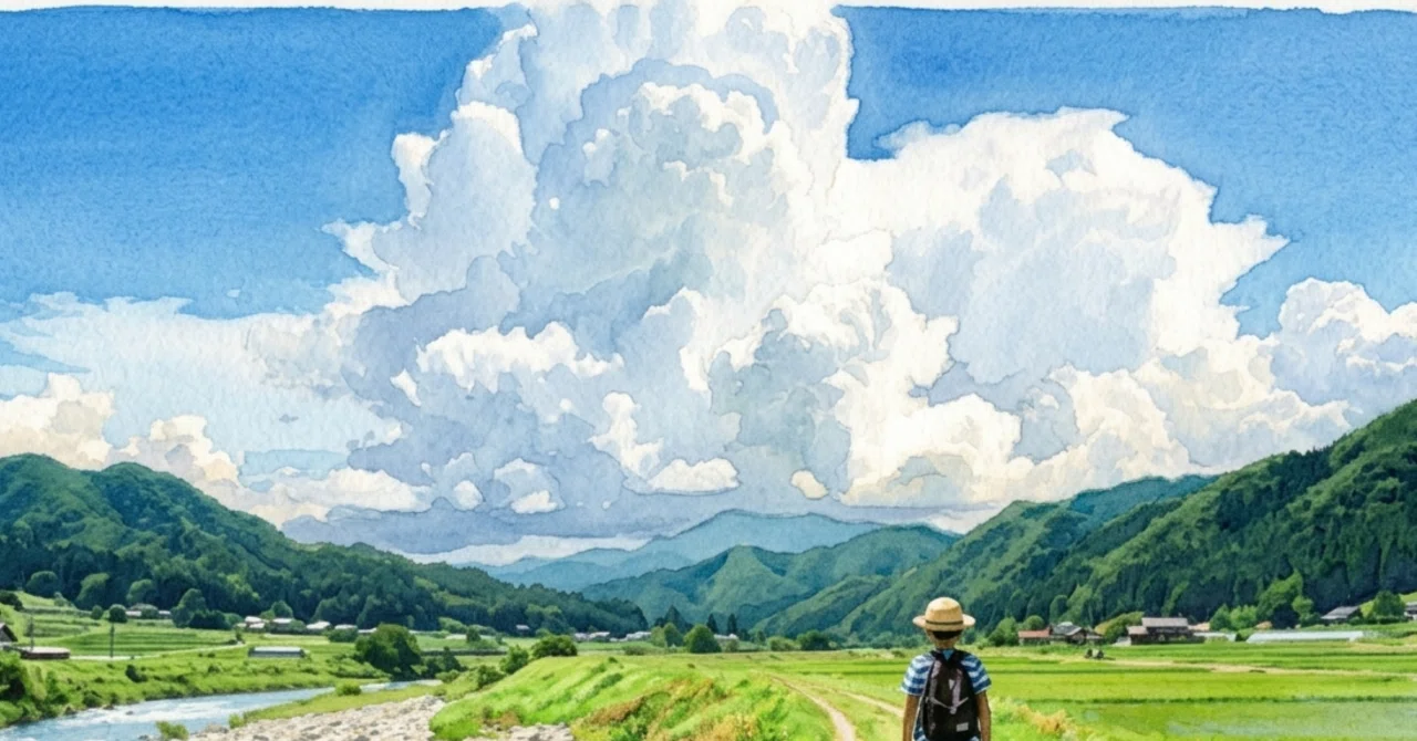 南会津の空 ＃1 ～入道雲と鉛色の雲～｜縄文猫