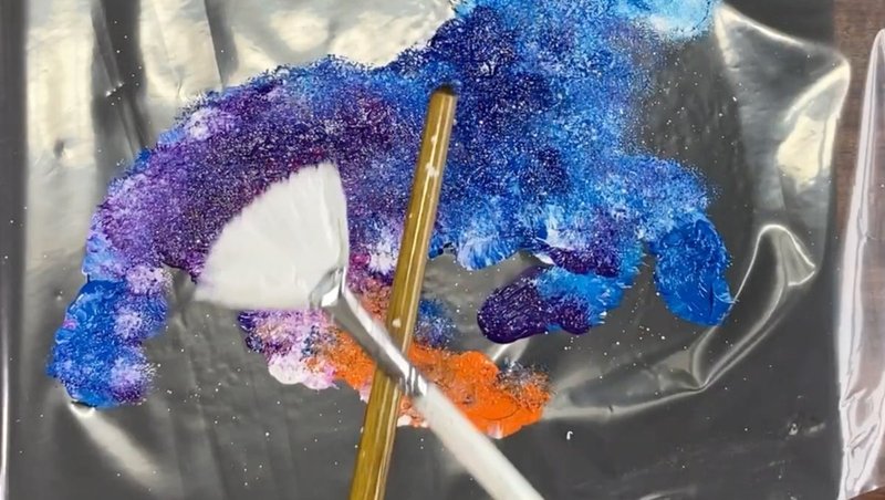 アクリル絵の具を使用した 銀河を駆けるユニコーン の描き方 初心者が簡単に絵を描く方法 Junya Art Note