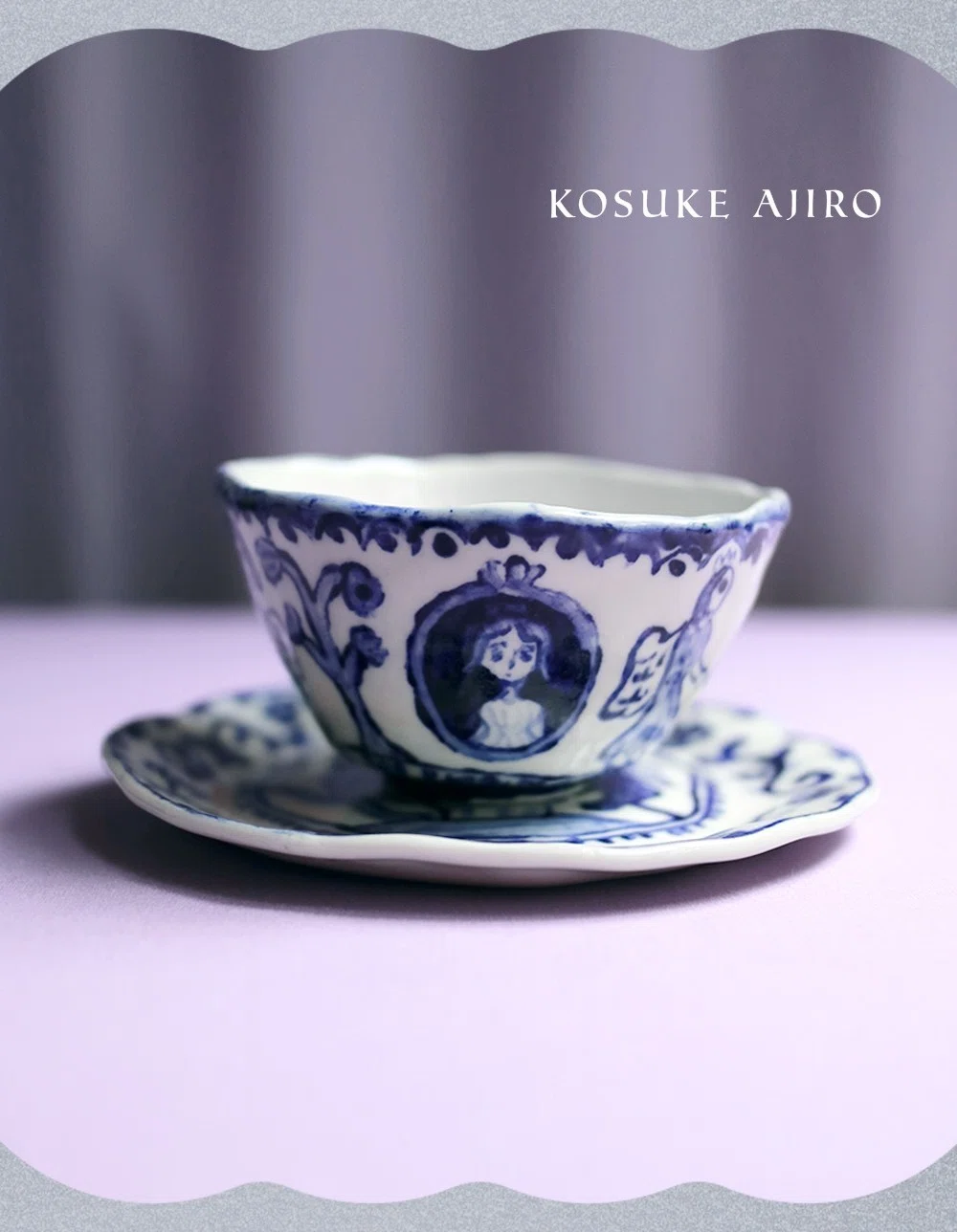AJIRO KOSUKE 装飾的な陶器皿 Kosuke Ajiro | TEAWARE | DAY 5｜｜MAUVE CABINET｜モーヴ・キャビネット