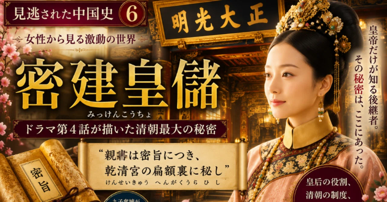 見逃された中国史⑥女性から見る激動の世界：ドラマ『瓔珞』第4話が