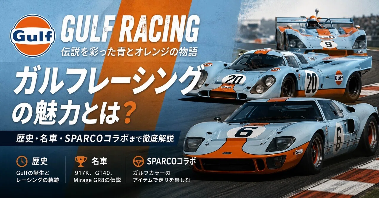 永久保存版】ガルフレーシングとは？世界中で愛される”水色とオレンジ