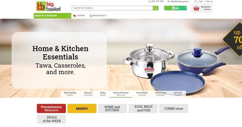 インドの食品EC「BigBasket」が約3億ドル調達の噂。Jio×Facebook連合「JioMart」とバチバチ