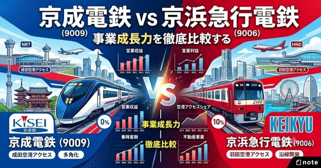 京成電鉄（9009）vs 京浜急行電鉄（9006）— 事業成長力を徹底比較する