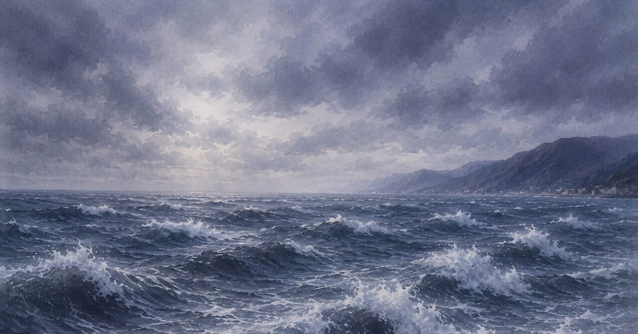 灘に浮かぶ島(19.冬の海)｜オバサト63