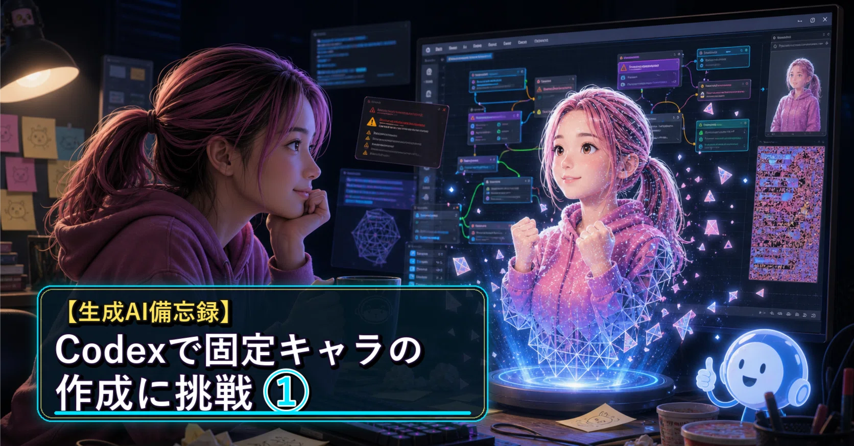 A151　～プロフご確認～ まとめ3品 生成AI備忘録】Codexで固定キャラの 作成に挑戦①｜シンジ