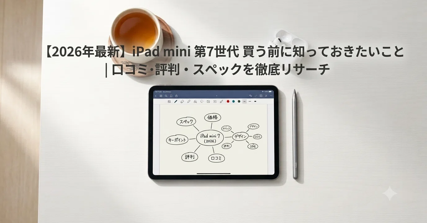 2026年最新】iPad mini 第7世代 買う前に知っておきたいこと｜口コミ