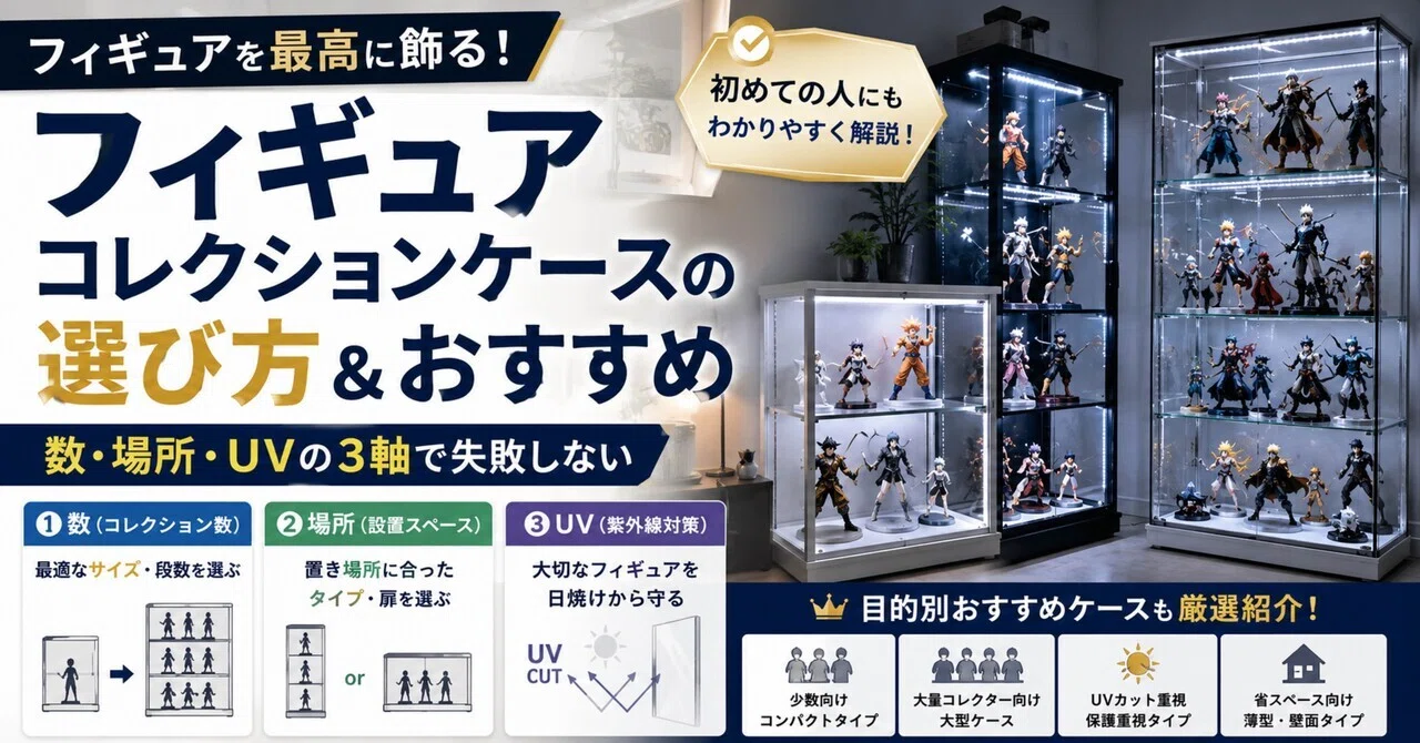 フィギュア コレクションケースの選び方＆おすすめ｜数・場所・UVの3軸