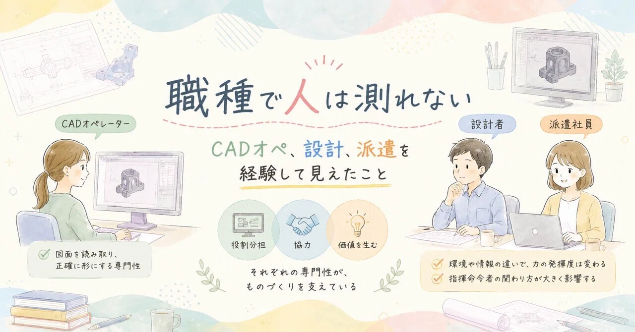 職種で人は測れない──CADオペ、正社員、派遣を経験して見えたこと