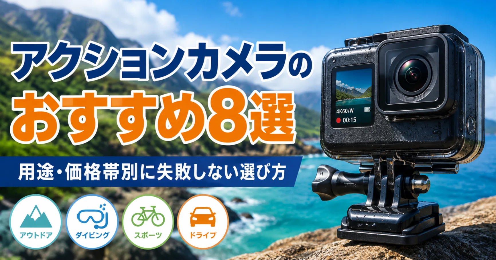 アクションカメラのおすすめ8選 用途・価格帯別に失敗しない選び方