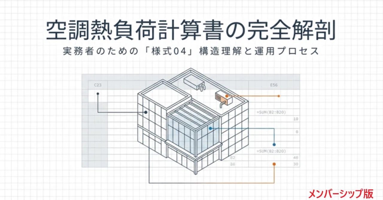 For Membership》：空調熱負荷計算書（様式04）の技術的詳述と実務運用