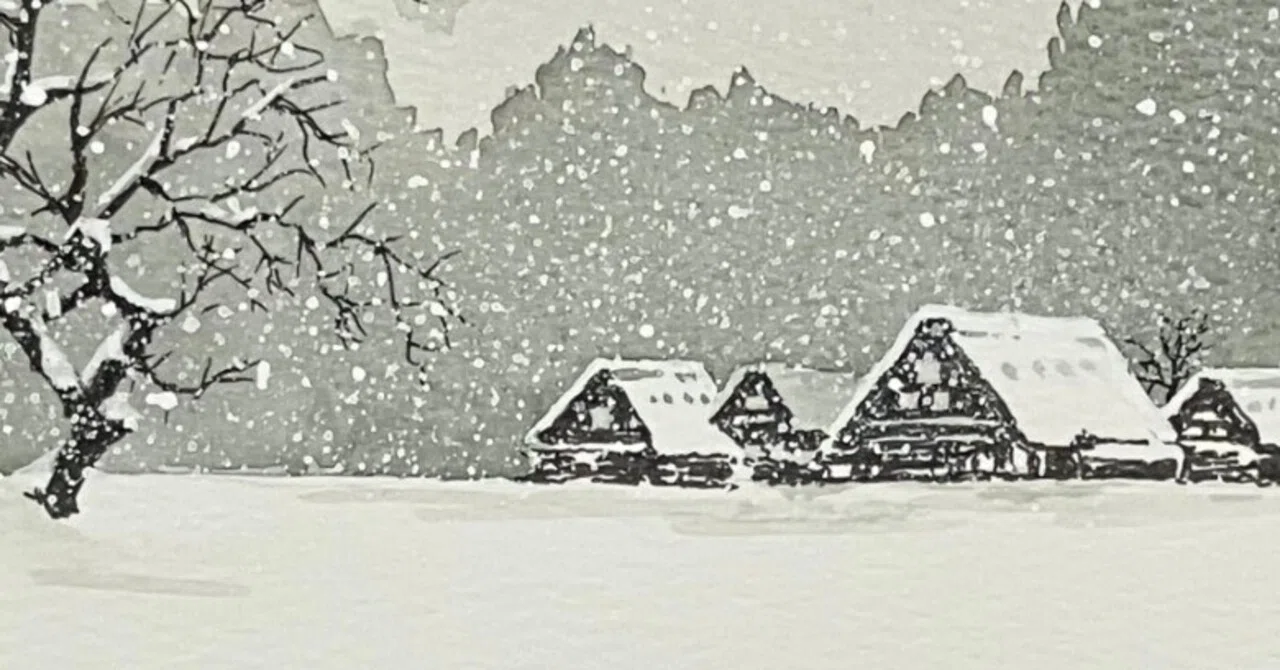 冬景色の水彩画（創作）｜Ijin（維人）