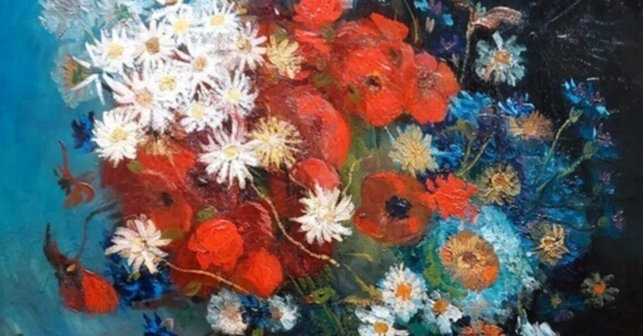 大ゴッホ展」出品作㉓ ゴッホ《野の花とバラのある静物》1886-87年