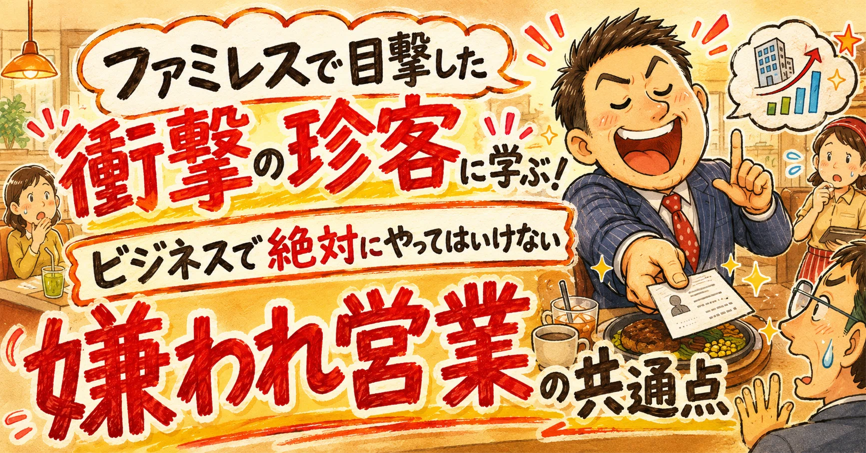 ファミレスで目撃した衝撃の珍客に学ぶ！ビジネスで絶対に 