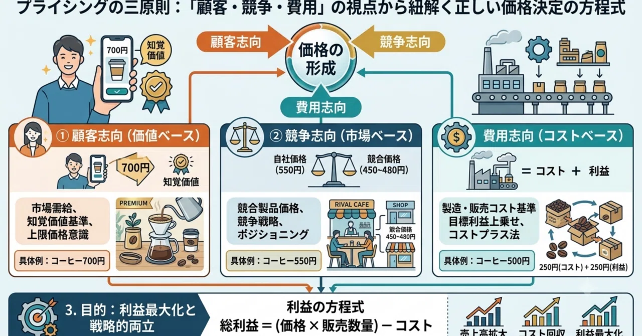 マネジメント検定2級マーケティング対策36：プライシングの三原則