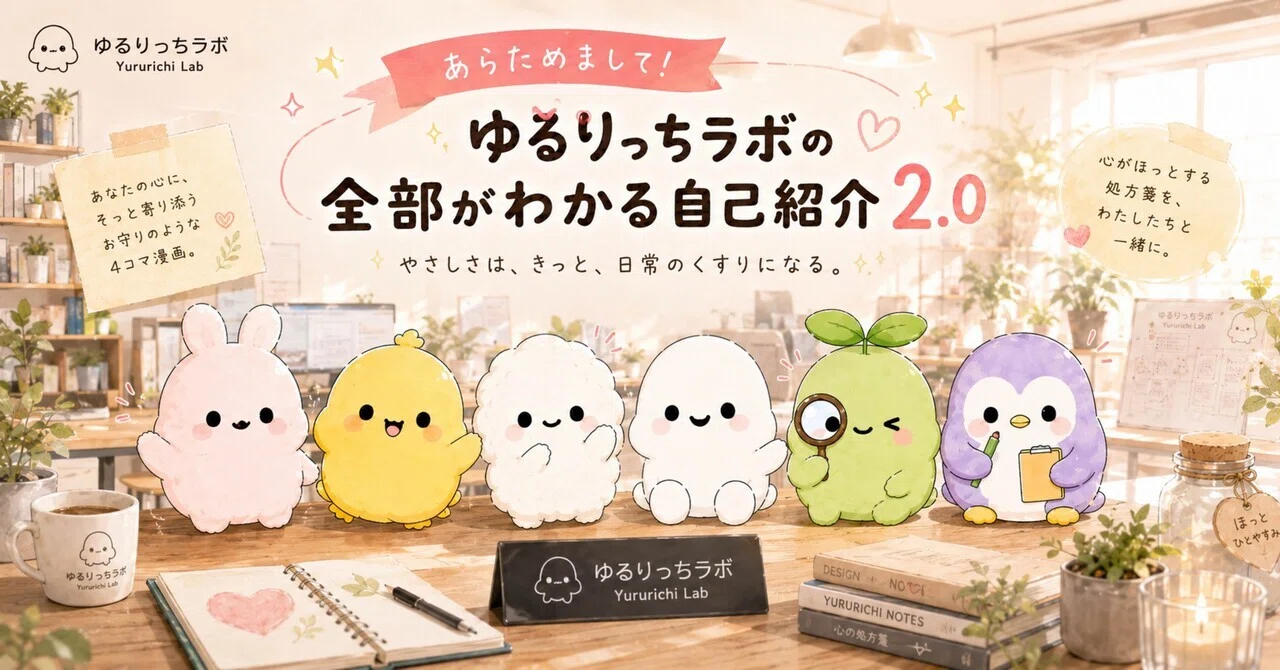 あらためまして】ゆるりっちラボの全部がわかる自己紹介2.0｜ゆるりっ