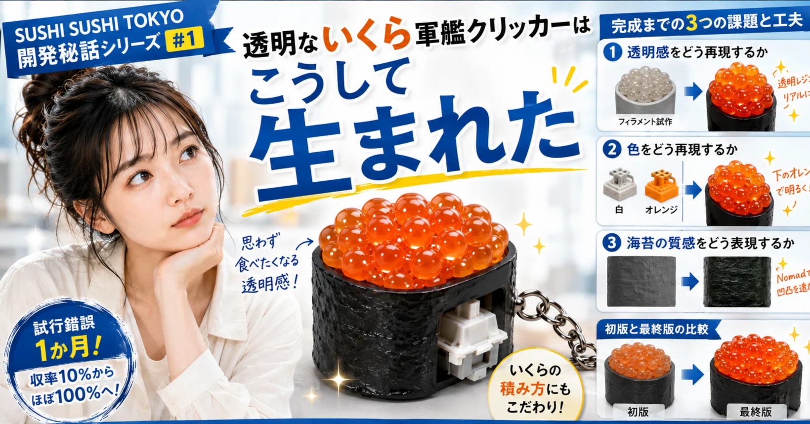 透明ないくら軍艦クリッカーはこうして生まれた｜SUSHI SUSHI TOKYO 