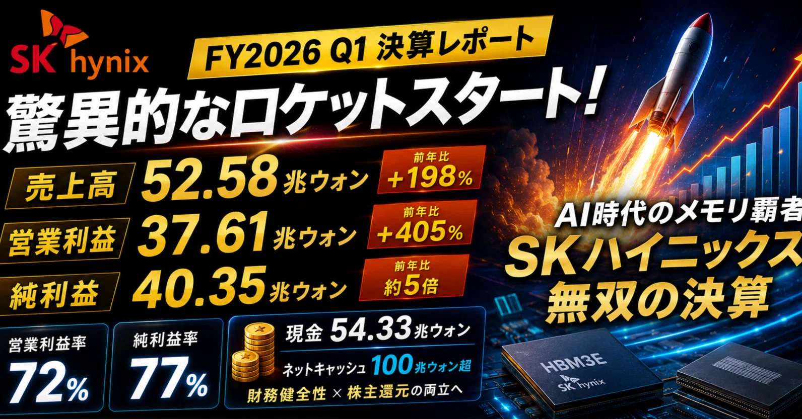 satomi（決算用） SKハイニックスの決算分析とマイクロン・サムスンとの比較｜かいざぁ