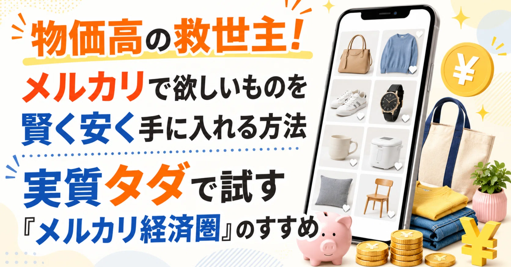 物価高の救世主！メルカリで欲しいものを賢く安く手に入れる方法｜実質 