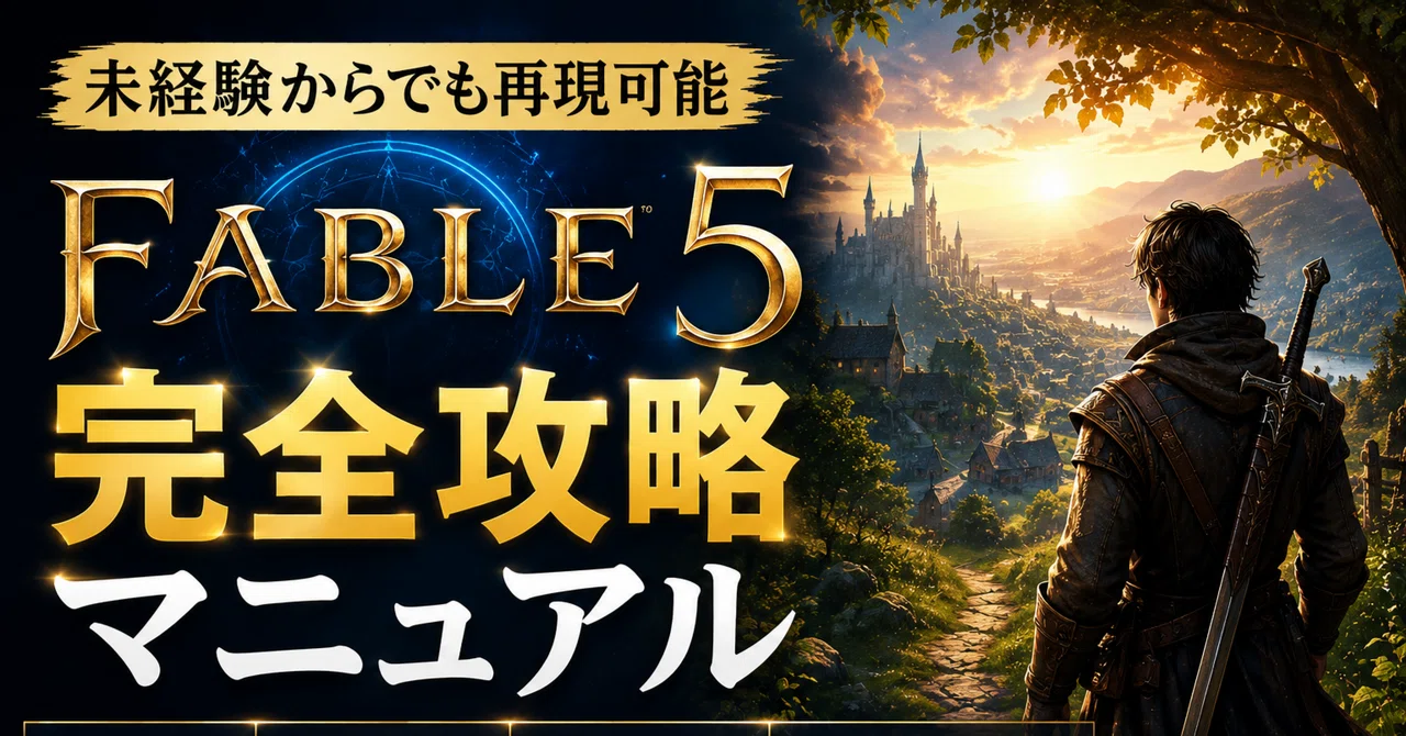 「未経験からでも再現可能」Fable5完全攻略マニュアル｜けんじ｜𝕏×AI×副業実践家