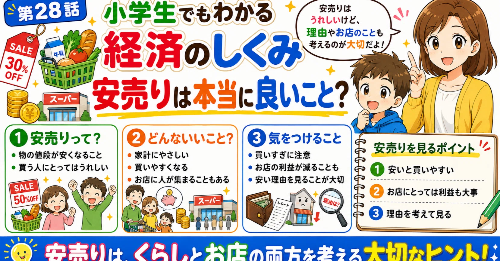 小学生でもわかる経済のしくみ 第28話｜安売りは本当に良いこと 