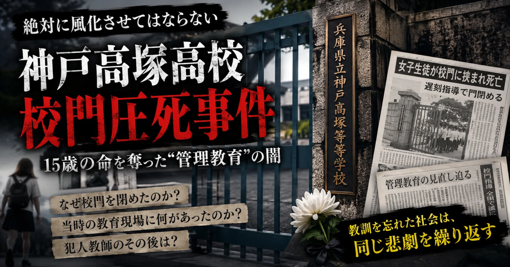 神戸高塚高校校門圧死事件──「風化させてはならない」のは、怒りだけ