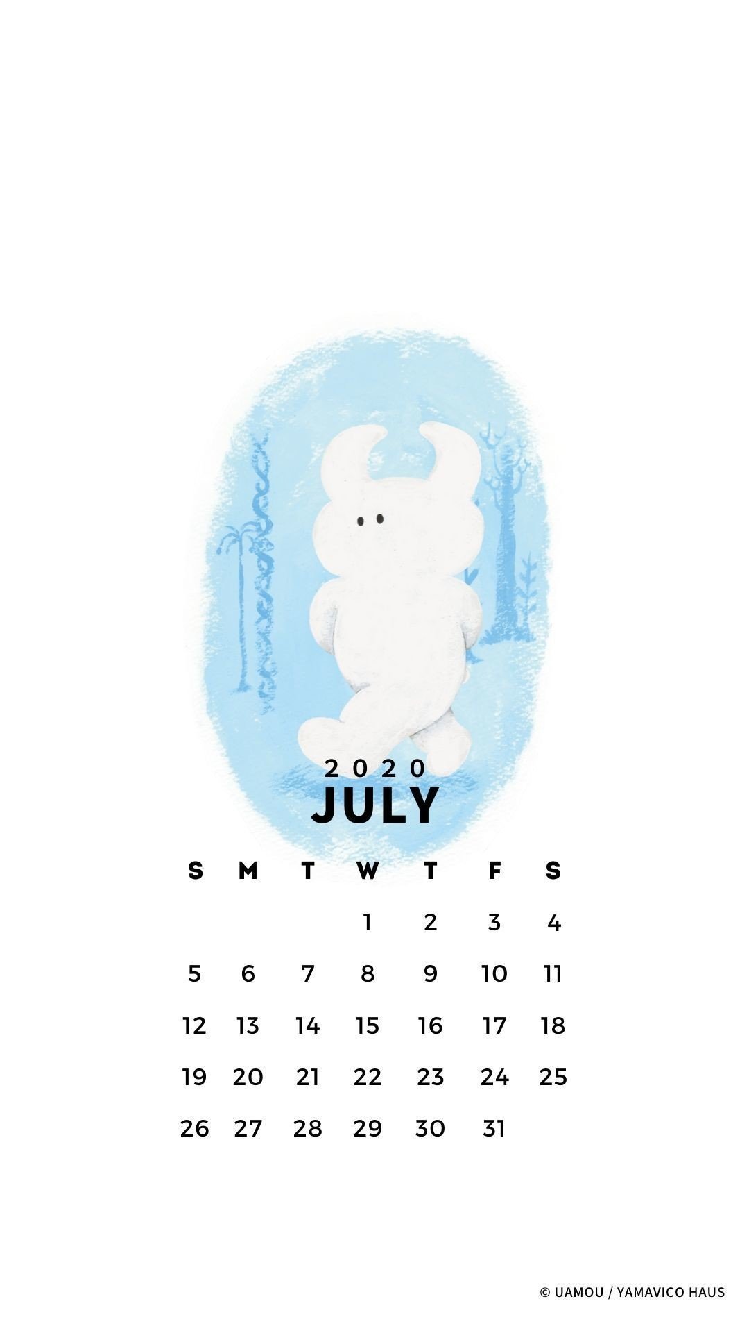 Uamou絵本シリーズ2作目制作記念 スマートフォン壁紙カレンダーをプレゼント Yamavico Haus Note