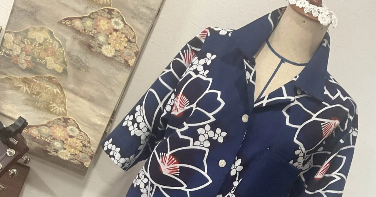 のんこ❣️の着物リメイク👘コーナー159 浴衣からセットアップパンツ