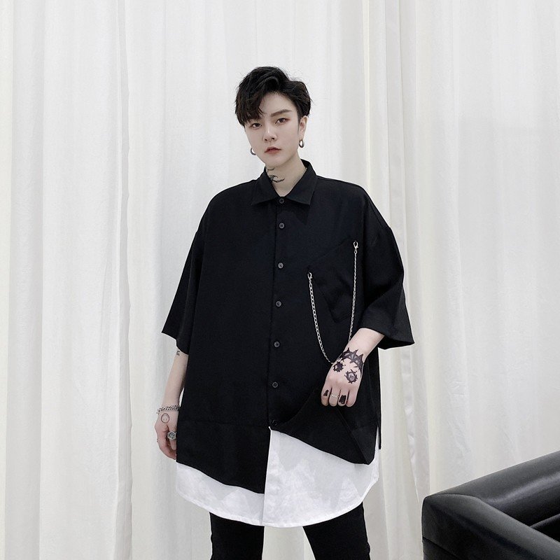 ちょっぴり病み可愛いモード系 黒シャツ Ladies Fashion Seasonz Note