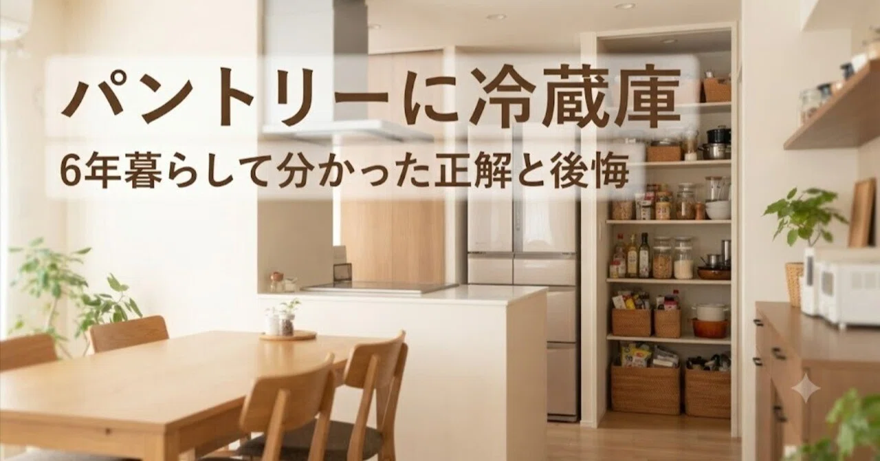 パントリーに冷蔵庫は正解？6年暮らして分かったリアル｜後悔しない 