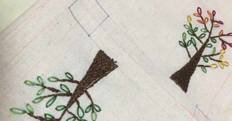 レベル0からの刺しゅう アウトラインフィリングステッチ 面埋め とレイジーデイジーステッチ Atelier Hanami 刺繍とイラストと Note