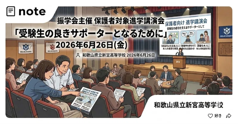 【新宮高校】親も一緒に受験に挑む。新宮高校保護者対象進学講演会「サポーター」としての第一歩