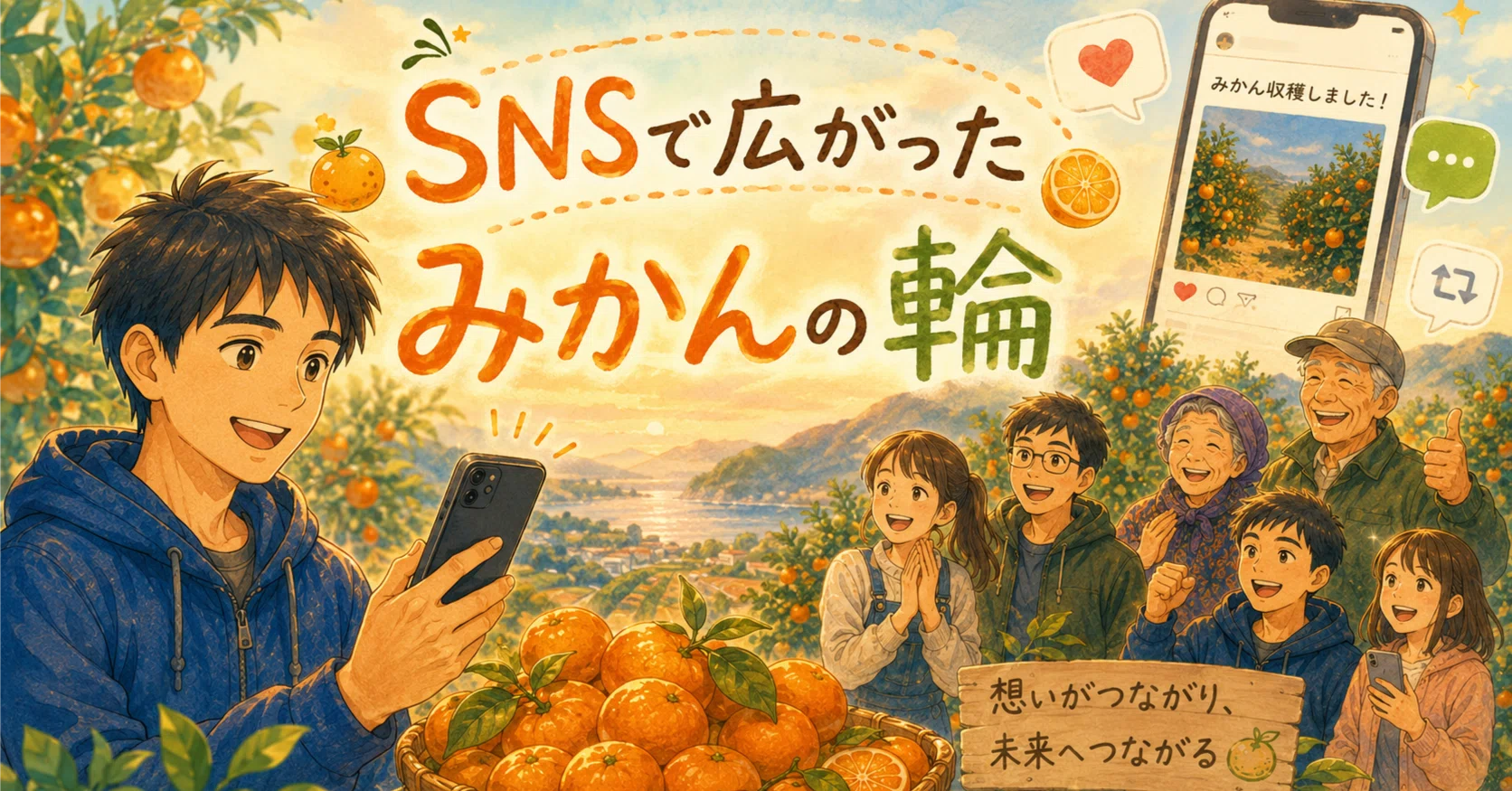 SNSで広がったみかんの輪｜Haruka114(えみたん)