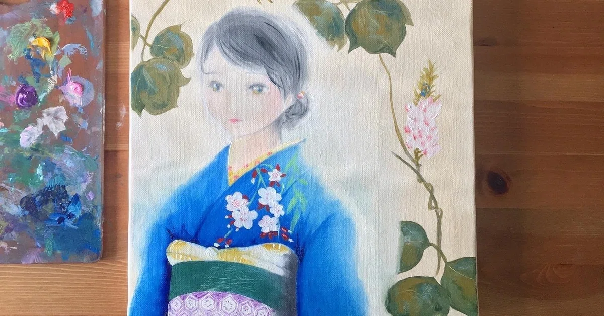 十五夜を想うー月下美人図 鈴木其一作月に葛図より|芸術｜雨星立夏 