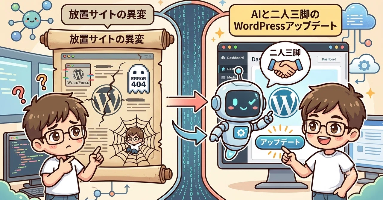 第3話：放置サイトの異変と、AIと二人三脚のWordPressアップデート｜webノート