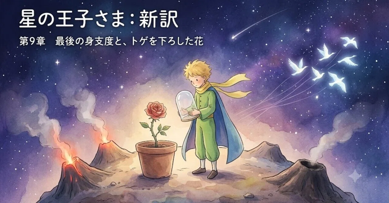 星の王子さま：新訳】第9章 最後の身支度と、トゲを下ろした花｜結葉 優