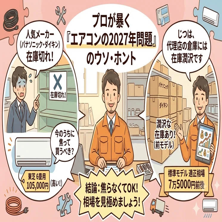 注意喚起】ルームエアコンの買い替え時は？｜黒ヤギ
