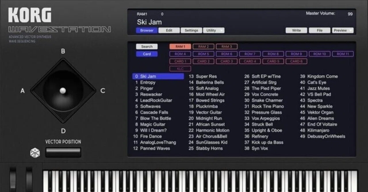 KORG WAVESTATIONセール！ベクターシンセシスを使う個性的なシンセ