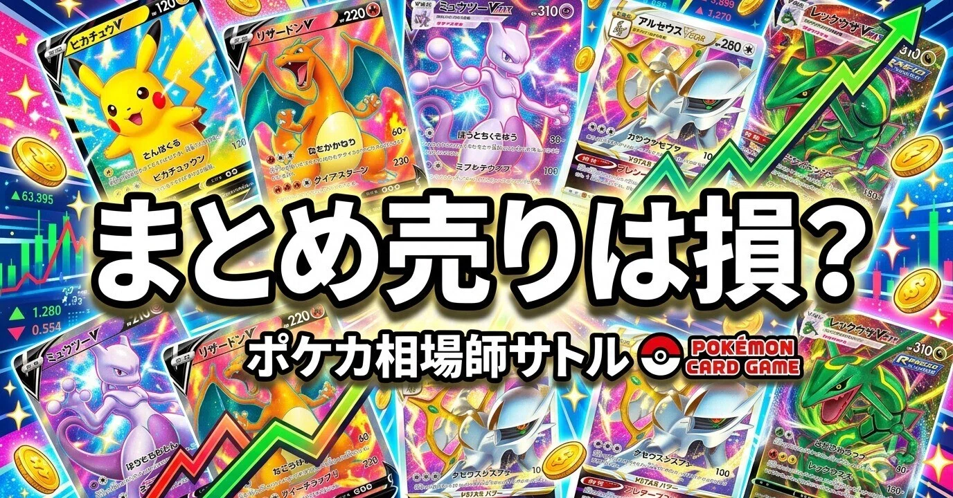ポケカ まとめ売りは損？単品売りとの損益分岐を3,000円ラインで解説