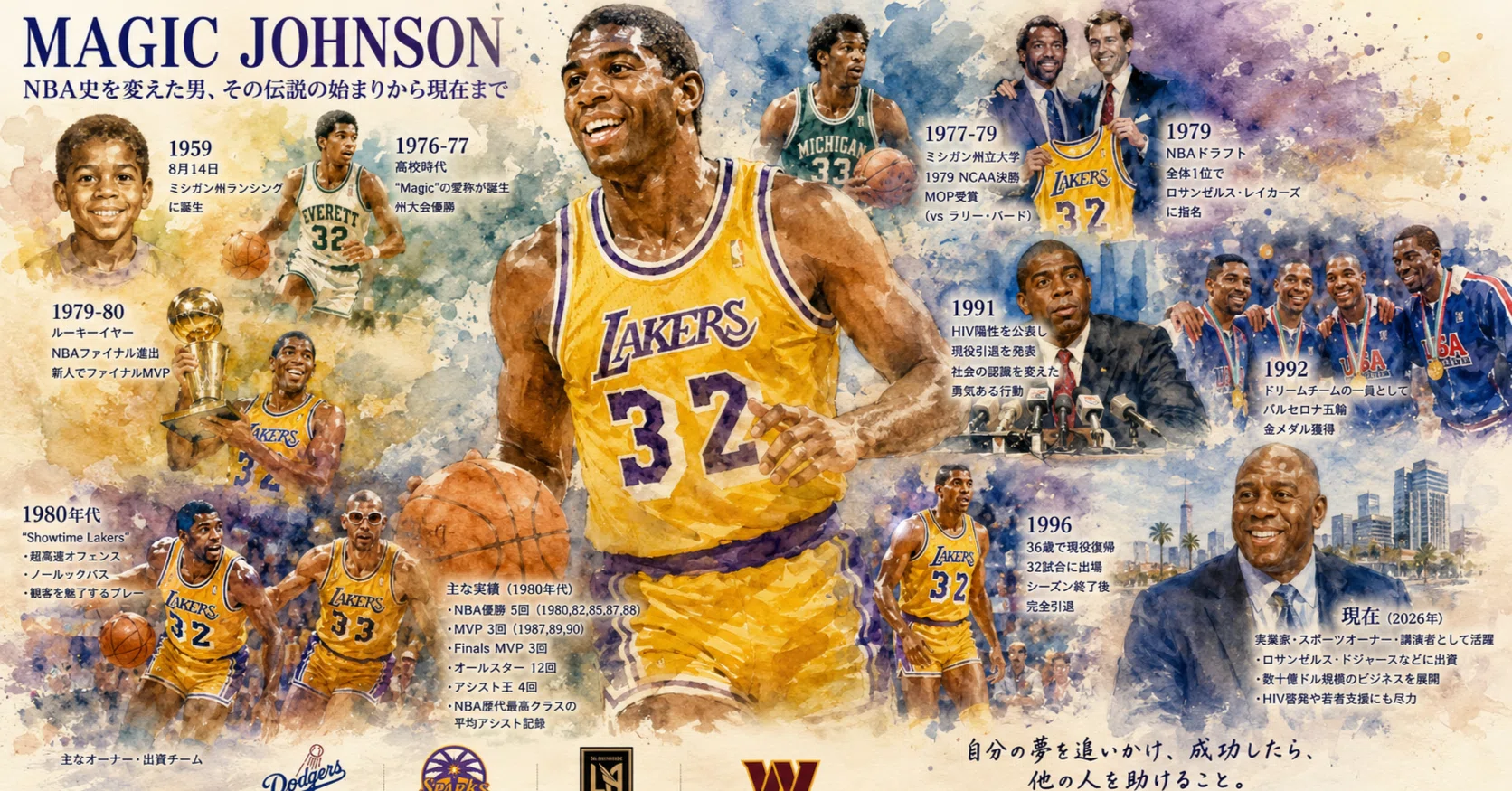 🏀 マジック・ジョンソン──NBA史を変えた男、その伝説の始まりから
