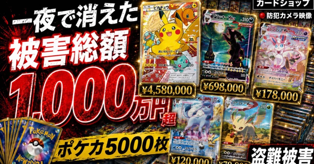 ポケモンカード　5000枚以上まとめ売り ポケモンカード5000枚、1000万円分が一晩で消えました。｜Rioru @ 2026