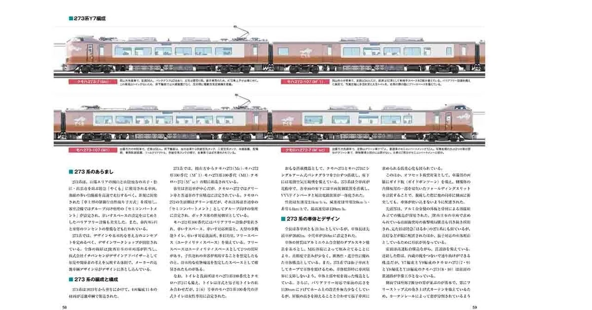 273系特急形電車（やくも）の車上型制御付自然振り子方式と車内設備