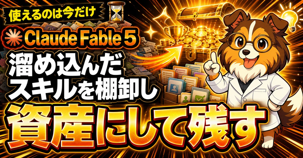 Fable 5が使える今だけ】最強モデル で、散らかったAIスキルを「資産