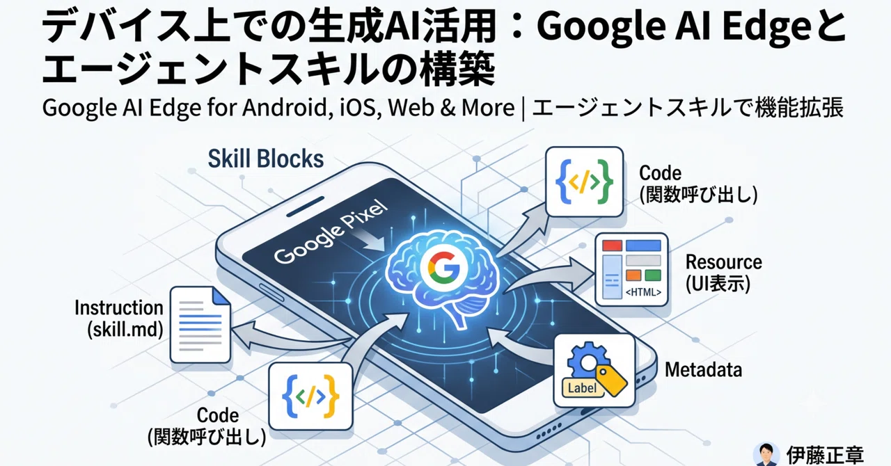 Generative AI on Device: Google AI Edge and Building Agent Skills｜伊藤正章 ...