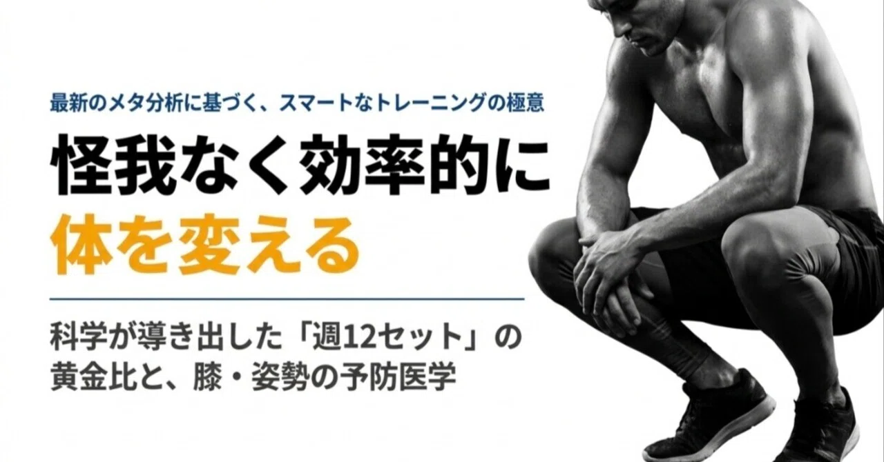 怪我なく効率的に体を変える！週12セットと膝保護の科学｜Kenji