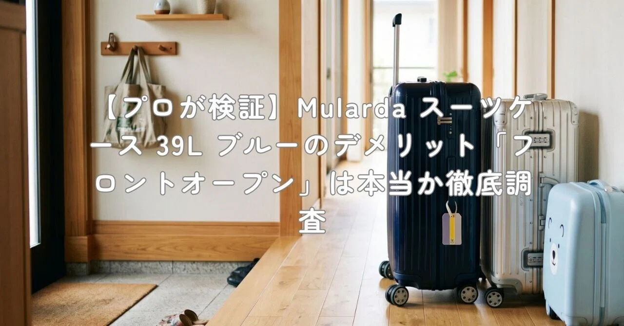 プロが検証】Mularda スーツケース 39L ブルーのデメリット「フロント
