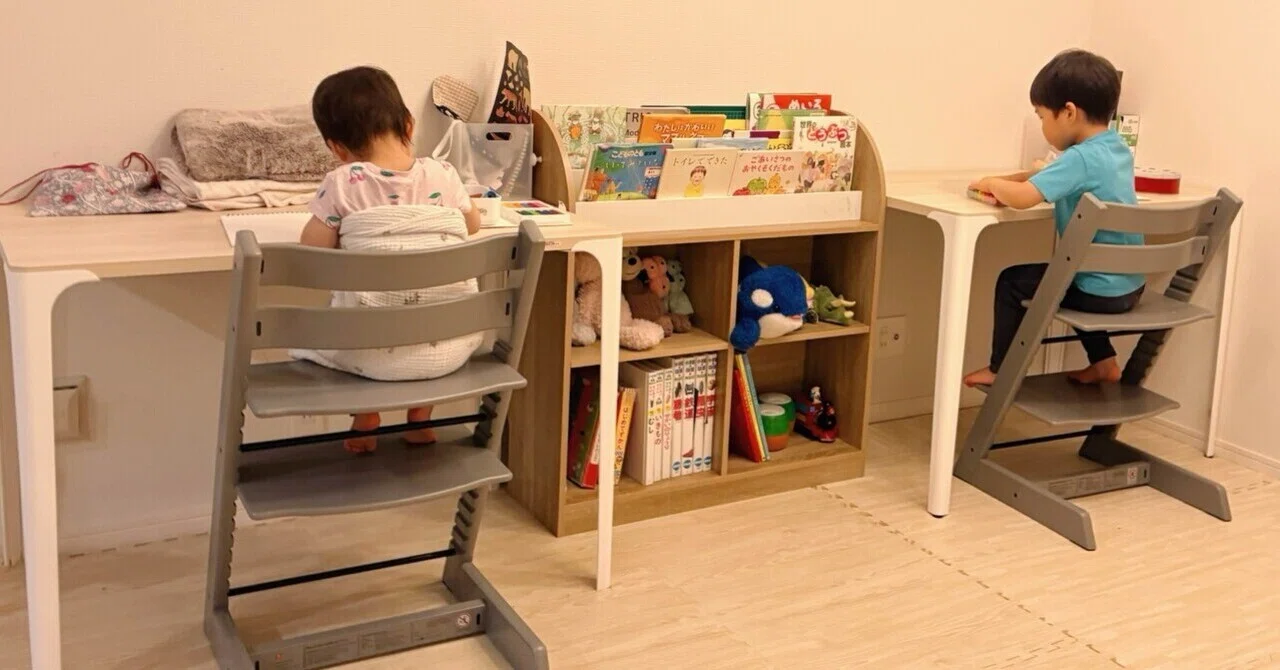 子供の学習机。兄妹2台導入の半年後。｜清宮ゆうか｜年子兄妹のママ 