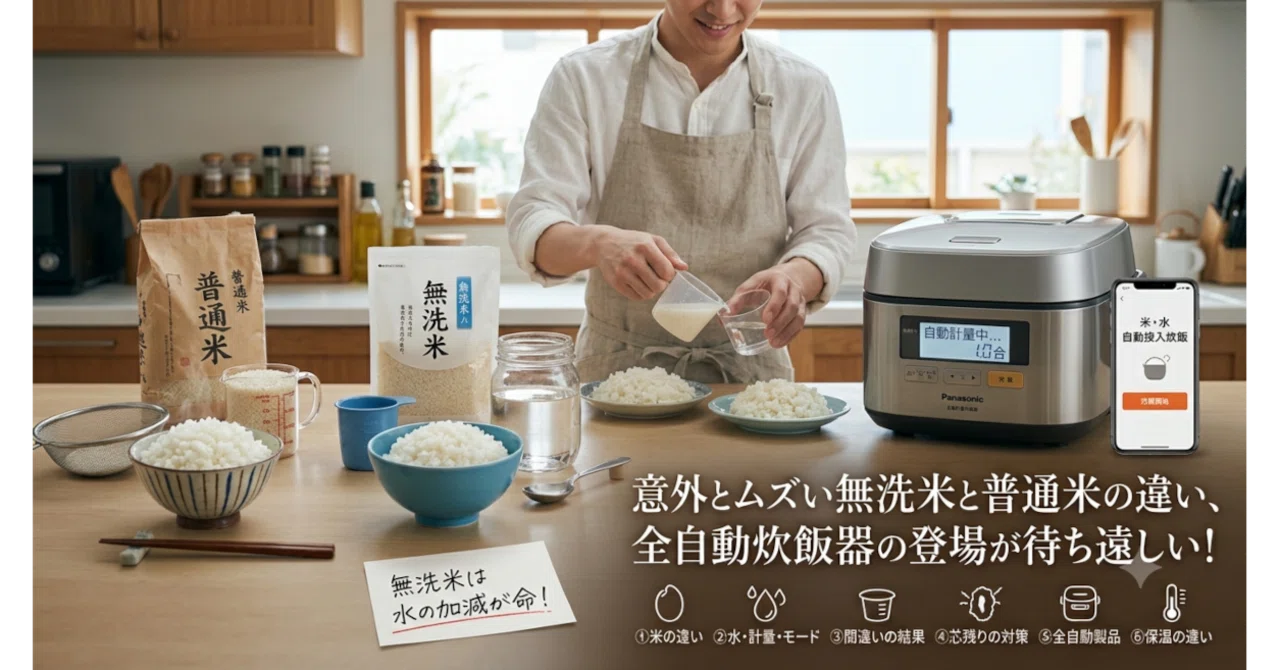 無洗米 意外とムズい無洗米と普通米の違い、全自動炊飯器の登場が待ち遠しい